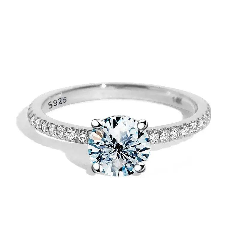 GRA Luxury 1-2ct Moissanite Diamond Rings - chiccharm