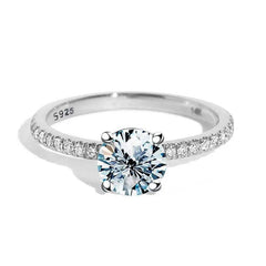 GRA Luxury 1-2ct Moissanite Diamond Rings - chiccharm