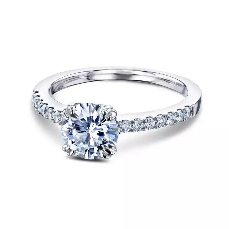 GRA Luxury 1-2ct Moissanite Diamond Rings - chiccharm