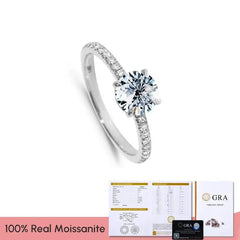 GRA Luxury 1-2ct Moissanite Diamond Rings - chiccharm