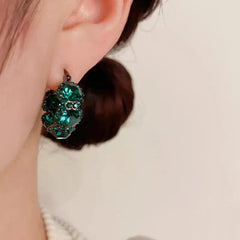 Unique Earrings Design Green Zircon Earrings for Girls - chiccharm